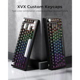 X Xvx Doubleshot Pbt Keycaps 60 75 100 Percent - Shine Through Keycaps, For Mechanical Keyboards, Full 137 Key Set, Oem Profile, Backlit - Black