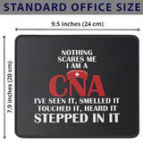 Nothing Scares Me Cna Nurse Gift Mouse Pad - Certified Nursing Assistant Gifts - Nursing Gift For Registered Nurses Mouse Mat 9.5 Inch