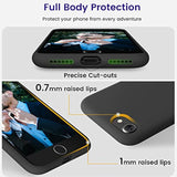 Case For Iphone Se 3/2 (2022/2020 Edition), Iphone 8 And Iphone 7, 4.7-Inch, Silicone Shockproof Slim Thin Cover (Black)