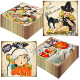 40Pcs Halloween Paper Napkins Vintage Halloween Party Supplies Retro Cartoon Pumpkin Napkins Disposable Luncheon Dinner Napkins For Birthday Trick Or Treat Party Decoraitons