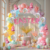 151Pcs Easter Balloon Arch Kit, Pastel Bunny Balloon Garland Easter Decorations For Party Birthday