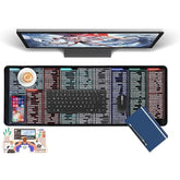 Excel Cheat Sheet Desk Pad, Large Mouse Pads, Excel Shortcut Keys Mousepad, Non-Slip Xl Office Desk Mat For Keyboard And Mouse 31.5 X 11.8In