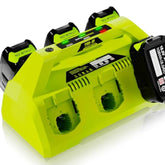 ? Wall-Hole? Replace 6 Port Chrager For P135 P117 Ryobi 18V Lithium-Ion Charger Fast Charge With Power Choose Button,6 Led Indicators