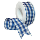 Karo Wired Ribbon, 1-1/2" By 22 Yd, Royal Blue