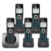 Gl2101-5 Dect 6.0 5-Handset Cordless Home Phone With Call Block, Caller Id, Full-Duplex Handset Speakerphone, 2" White Backlit Display, Lighted Keypad (Graphite & Black)