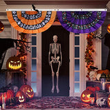 4PCS Halloween Bunting Flags 3x1.5ft Black Orange Outdoor Porch Garden Decor
