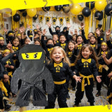 Apinata4U Black Ninja Pinata With Stick And Blindfold Ninja Themed Birthday Party Decoration Party Decor For Martial Arts Themed Events Kids Supplies Birthday Gift For Kids Favors