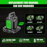 Rapid Ch2800D For Ego Battery Charger 56V With Dual Ports, Replacement For Ego Charger Ch5500/Ch7000/Ch2100/Ch3200/Ch8000, Compatible With 56-Volt Ego Power+ Lithium-Ion Battery Ba2800/Ba4200/Ba1400