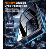 For Samsung Galaxy S23 Ultra Case Waterproof With Built-In Screen Protector 360 Full Body Shockproof Dustproof For Samsung S23 Ultra 5G Phone Case Heavy Duty Protective Black