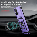 For Moto G 5G 2024 Case With Camera Lens Cover Hd Screen Protector, 10 Ft Military Grade Drop Protection, Magnetic Ring Holder Kickstand Protective Phone Case, Lavender