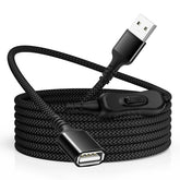 Usb Extension Cable With On/Off Switch 6.6Ft,Type A Male To Female Power Charger Cord,Toggle Controller Switcher Extender Line For Led Desk Lamp, Led Strips,Usb Fan, Light Etc. Long
