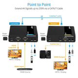 4K Hdmi 2.0 Extender Balun Over Cat6/7 Ethernet Cable – Loopout On Tx, Up To 2