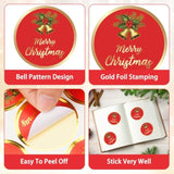 Christmas Gift Stickers - 120Pcs 2Inch Merry Christmas Stickers Gold Foil Stamping Envelope Seal Label Sticker Self Adhesive Xmas Gift Sticker Happy Holidays Labels For Card Gifts Present Decor