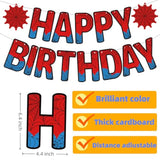 Spider Happy Birthday Decorations Birthday Baby Banners Kid-Friendly Party Supplies