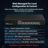 8 Port 10Gb Rj45 Web Managed Network Ethernet Switch 8 X 10G Base-T Port | Multi-Gig 10G-5G-2.5G-1G | 19 Inch Rack Mount | Built-In Fan | 160G Bandwidth | 10Gbps For 10G Nas, Pc, Wifi7 Router