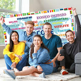 World Flag Banner Decorations International Welcome Banner Backdrop, Country Flags for International Party Supplies Around the World Sports Events Club Classroom Decor