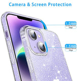 Compatible With Iphone 14 Case, Bling Sparkle Soft Tpu Anti-Scratch Shockproof Protective Phone Bumper, Women Girls Cute Slim Sparkly Phone Case For Iphone 14, Clear Glitter
