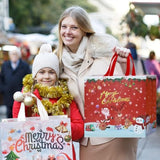 18Pcs Extra Large Christmas Gift Bags, 15.7'' X 14.2''X 5.9'', Christmas Tote Bags With Handles, Non-Woven Reusable Shopping Bags For New Year, Xmas'S Party Supplies Decorations