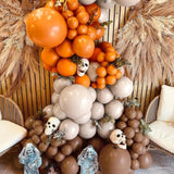 Fall Balloon Arch Kit: Orange, Brown & Sand White - Thanksgiving Decor