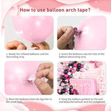Pink & Black Balloon Garland Kit: Birthday Wedding Party Decor