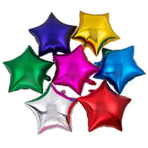 50pcs Star Shaped Foil Balloons – 18" Helium Mylar, Reusable Party Decor