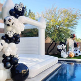 6 Pack Giant 22 Inch Basketball Foil Balloons 4D Sephere Mylar Football Balloons Helium Metallic Balloons For Birthday Party Sports Themed World Cup Party Decorations