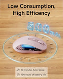 C1 Wireless Mouse For Laptop, 2.4Ghz And Bluetooth Silent Mouse For Small & Middle Hand, 4000Dpi Portable Ergonomic Rechargeable Mouse For Pc, Ipad, Mac, Chromebook, Office, Pink