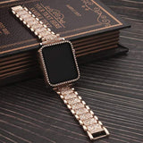 Compatible For Apple Watch Band With Screen Protector Case, Jewelry Replacement Bands 46Mm 45Mm 44Mm 42Mm 41Mm 40 Mm 38Mm 2 Pack Protective Cover For Iwatch Series 10/9/8/7/6/5/4/3/2/1/Se Women