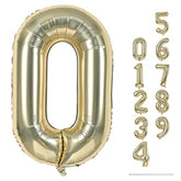 40" Balloon Number 0 Champagne Gold, Large Foil Number Balloons Set 0-9 For Girls Women, Light Gold 0 Helium Balloons For Boys Men Birthday Anniversary Graduation New Year Party Decoration Supplies