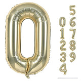 40" Balloon Number 0 Champagne Gold, Large Foil Number Balloons Set 0-9 For Girls Women, Light Gold 0 Helium Balloons For Boys Men Birthday Anniversary Graduation New Year Party Decoration Supplies