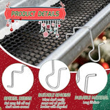 60 Pcs Gutter Light Hooks Outdoor Metal Gutter Clips Gutter Guards Christmas Light Hooks Clips Stainless Steel Gutter Hooks For Outdoor Halloween Christmas Lights Decoration