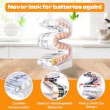 Battery Ladder For 20 Aa Batteries | Vertical Storage Case & Dispenser | Stackable Expandable Wall Mount Holder Combo (Aa, 1 Pack)
