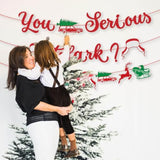 You Serious Clark No-Diy Glitter Red Christmas Vacation Decorations - Includes Clark Sign Banner And Christmas Vacation Party Supplies Garland