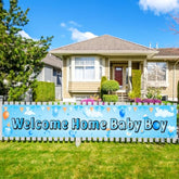 Welcome Home Baby Boy Yard Banner It’s a Boy Outdoor Baby Shower Decor