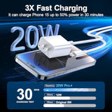 For Phone Charger Fast Charging, Upgarded 20W Usb C Wall Charger With 3Pack 10Ft Usb C To Lightning Cable, Phone Cable Fast Charging Compatible Withi Phone 14/13/12/12 Pro Max/11/Xs Max/Xr
