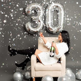 6pcs Confetti Cannon Party Poppers Holographic Silver Stars for NYE 2026