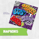 Teenage Mutant Ninja Turtle Party Decorations | 16 Plates & 16 Napkins | Officially Licensed | NInja Turtle Birthday Party Supplies | TMNT Mutant Mayhem Movie