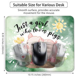Just A Girl Who Loves Pigs Funny Pig Mouse Pad, Cute Pigs Gifts For Women, Xmas Birthday Present For Pig Lovers Sisters Bff, Cute Pig Office Friendship Gifts For Coworkers Bestie
