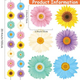 12 Packs Spring Sun Flowers Banners Sunflower Garland Kit Flower Hanging Swirl Spring Party Supplies Decorations Sunflower Paper Cutouts For Birthday Party Home Classroom Favor Supplies Decor