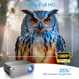 Projector With Wifi And Bluetooth, Mini Projector For Iphone Supports 1080P Synchronize Smartphone Screen By Wifi/Usb Cable For Home Entertainment Smartphone/Hdmi/Tv Stick(Wifi)
