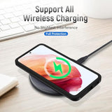 For Galaxy S21 Case With Screen Protection: Heavy Duty Protective Shockproof And Scratch Proof Cell Phone Case For Samsung Galaxy S21-Black