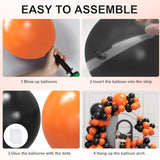 134Pc Black & Orange Balloon Arch Kit – Halloween and Party Decorations