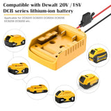 2 Packs Power Wheels Adapter For Dewalt 20V Battery Adapter Power Wheels Battery Converter Kit With Fuse & Switch & Wire Terminals, 12Awg Wire, For Diy Rc Toys And Ride On Truck
