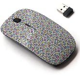 2.4G Wireless Mouse With Cute Pattern Design For All Laptops And Desktops With Nano Receiver - Leopard Print Design