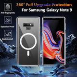 Clear Magnetic Transparent Case for Samsung Galaxy Note 9 6.4 inch, 2018 Release, Military-Grade Shockproof Protection Funda