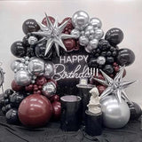 Silver Star Balloons, 40 Pcs Starburst Balloon Thickened, 28 Inch Star Explosion Foil Balloons Metallic For Birthday Graduation Baby Shower Wedding Anniversary Backdrop Decorations Party Supplies