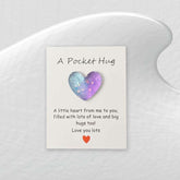 Pocket Hug Cards With Greeting Cards For Long Distance Relationship, Boyfriend Girlfriend, Family & Friends, Gift For Him Her (Purple Blue)