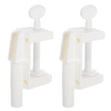 2Pcs Suite Party Table Clip Christmas Plastic Small Party Supplies Desk Clamp Base Dining Table Wreath Christmas Balloon Arch, Detachable Balloon Arch Holder With Adjustable Support, White