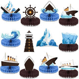 12Pcs Cruise Ship Birthday Honeycomb Centerpieces Nautical Party Supplies