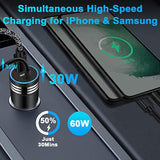 60W Super Fast Charging Android Car Charger Type C Rapid Samsung Car Charger With 3Ft Built-In Usb C Cable For Samsung Galaxy S25 Edge S24 Ultra S23 Fe S22 S21 S20 A56 A36 A16 A35 A54 A14 A53 A23 A13